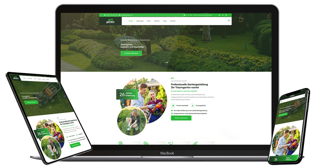 Homepage für Gärtner